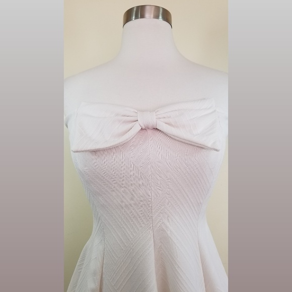 NWOT Lila Off-White Peplum Tube Top Blouse - Picture 4 of 6